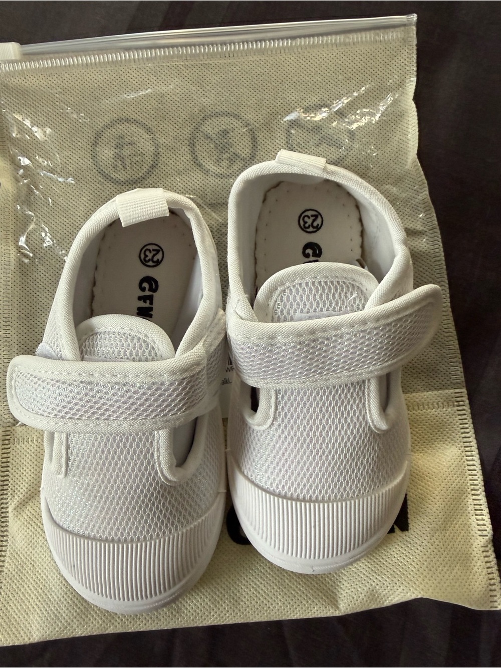 Baby White Mesh Velcro Walker Shoes